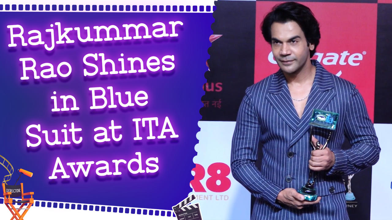 Rajkummar Rao Dazzles in Striking Blue Striped Suit at 24th ITA Awards