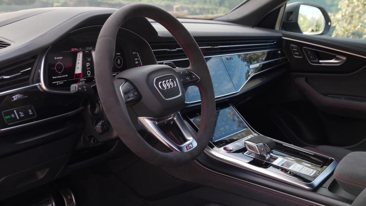 The new Audi RS Q8 SUV performance Interior Design in Chili red