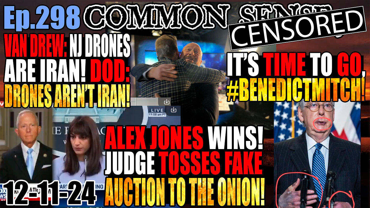 Ep.298 INFOWARS WINS, Will Sue The Onion and Bloomberg! Origin of NJ Drones Disputed: Iran or No?