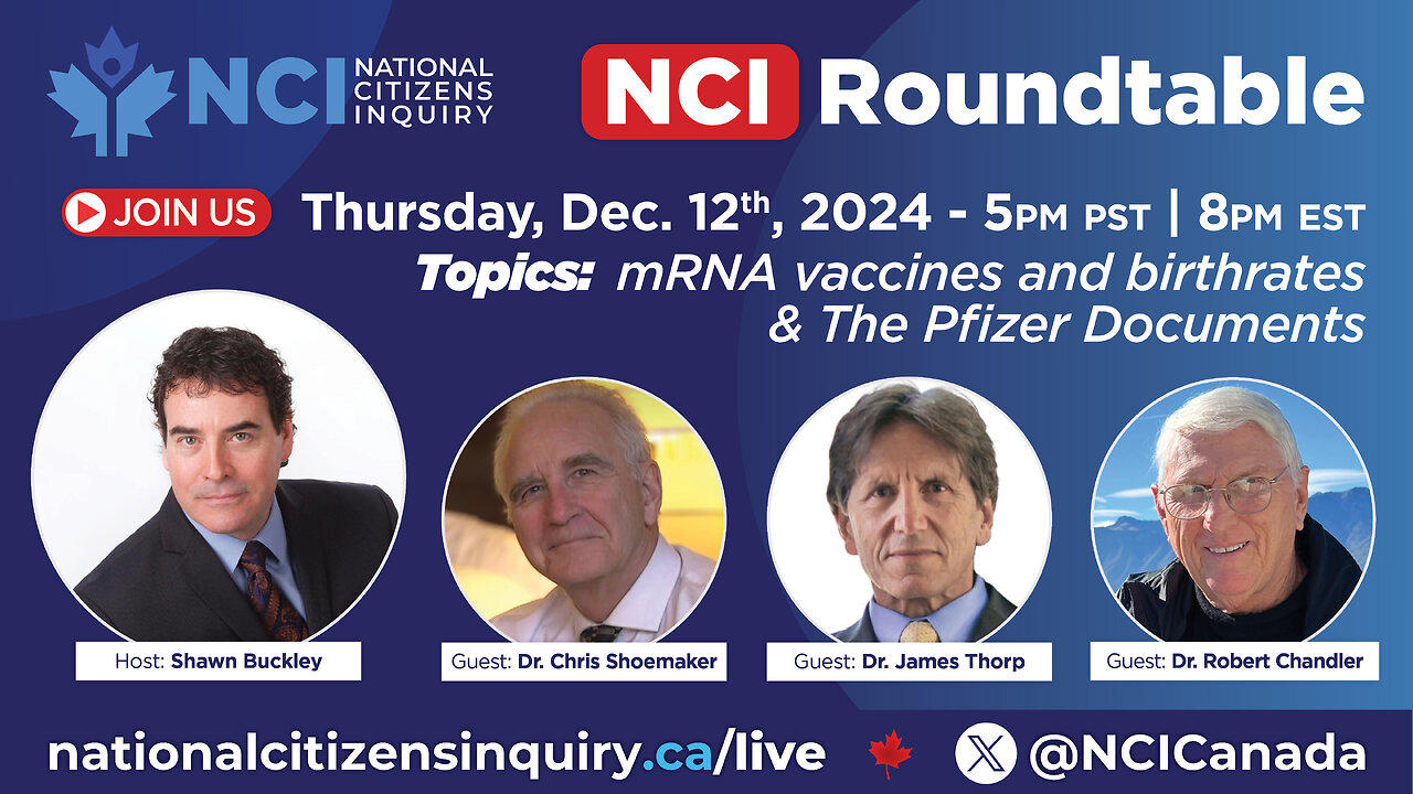 NCI Live Roundtable: Shawn Buckley, Dr. Chris Shoemaker, Dr. James Thorp, Dr. Robert Chandler