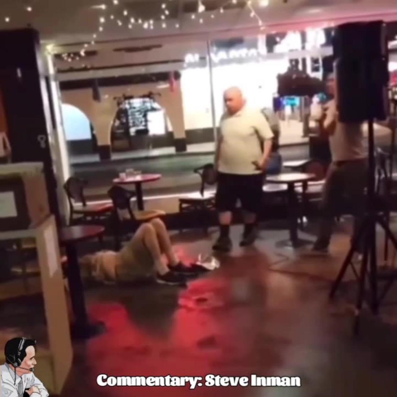 Heckler takes a Sparta kick from comedian