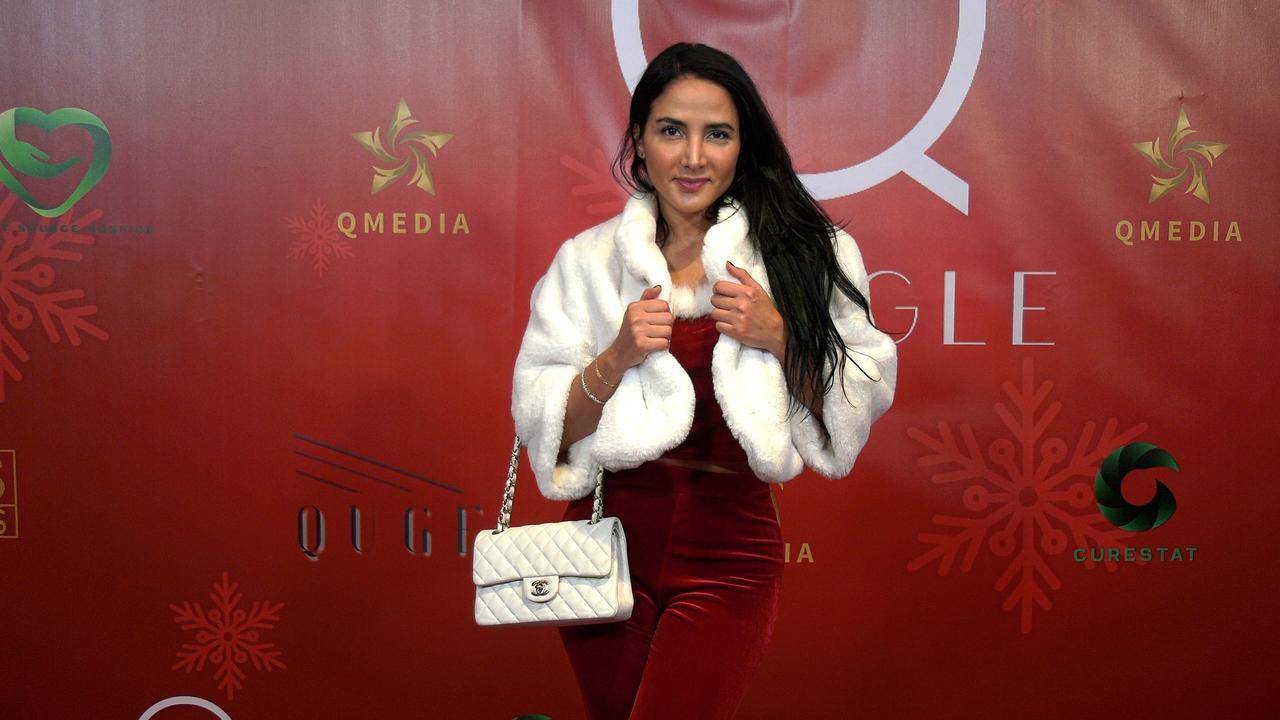 Daniela Tablante attends Quiggle’s Christmas Gala red carpet event