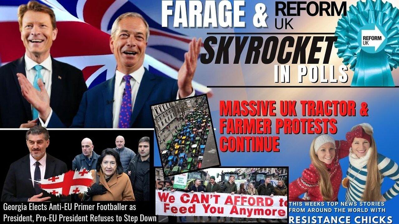 Farage & Reform Skyrocket - Massive UK Tractor & Farmer Protests Cont - World News 12/15/24