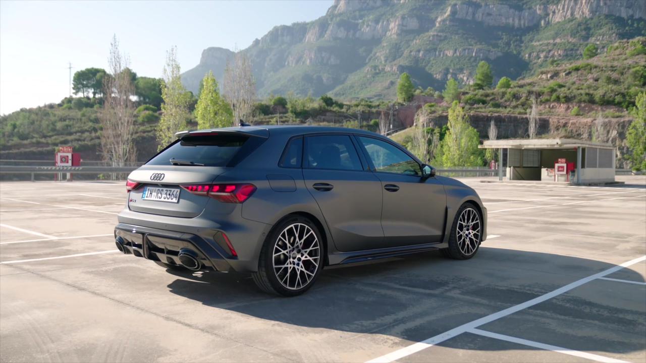 The new Audi RS 3 Sportback Design Preview in Daytona gray