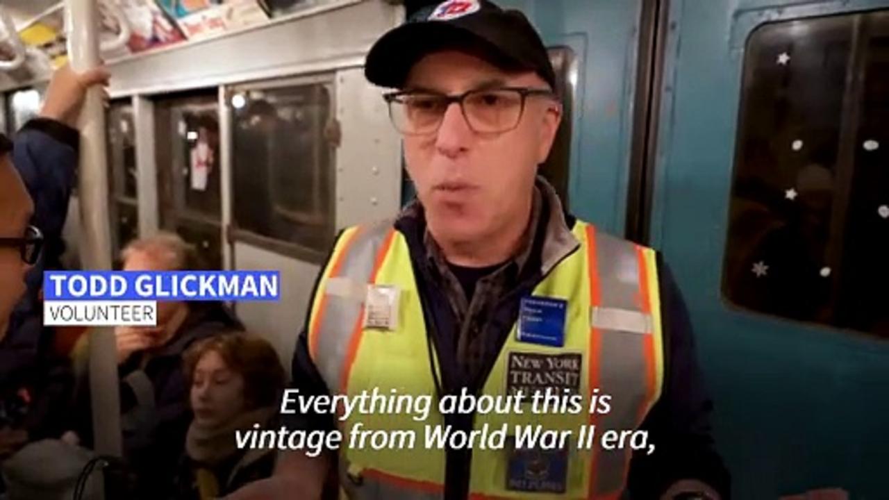 In New York, subway cars from the 1930s take passengers back in time