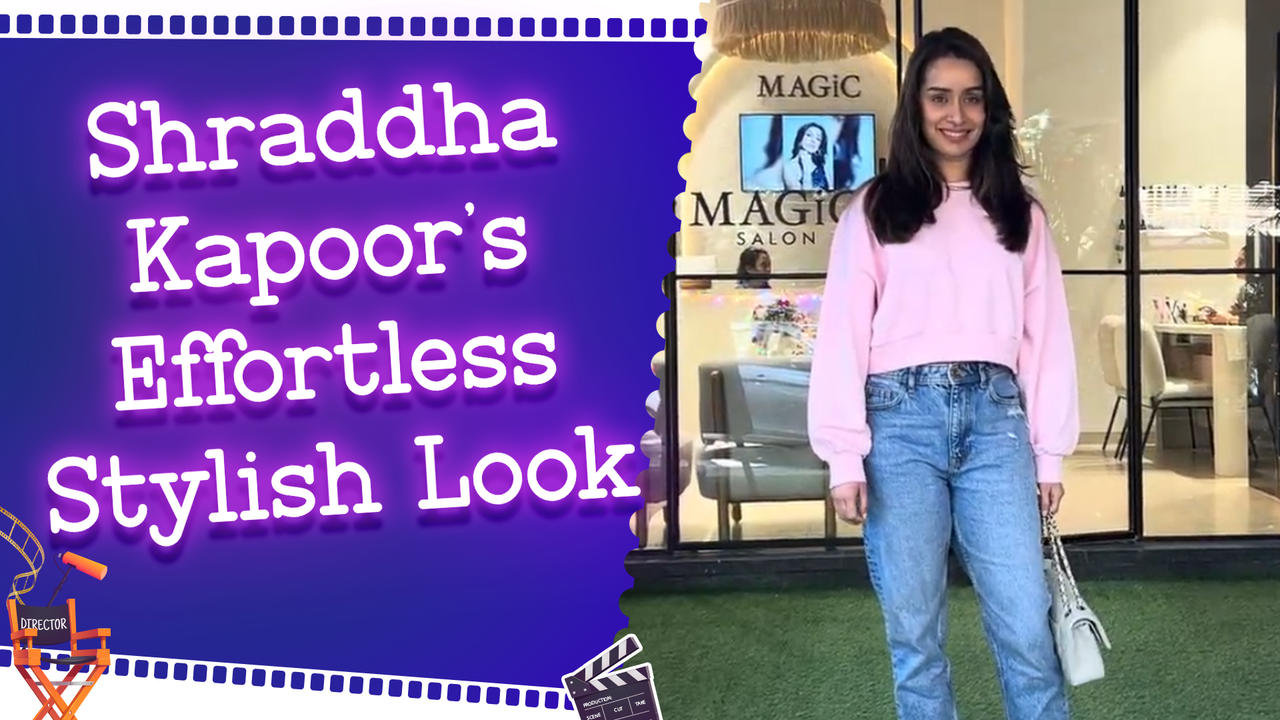 Casual Vibe: Shraddha Kapoor Dazzled in Pink Sweatshirt and Denim Jeans at Juhu Salon