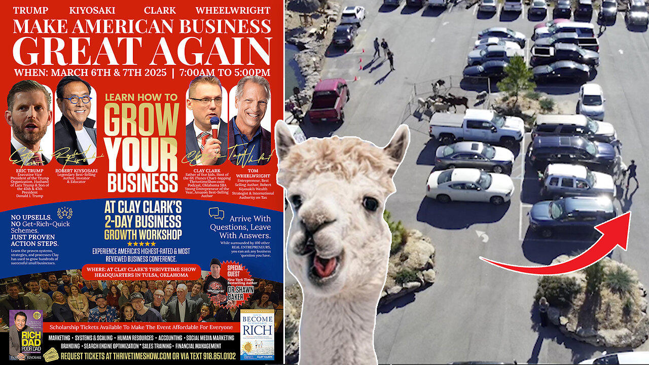 Llama | See James Catch An Escaping LLama At Clay Clark's Business Growth Workshop & Conference!!! + Join Eric Trump &a