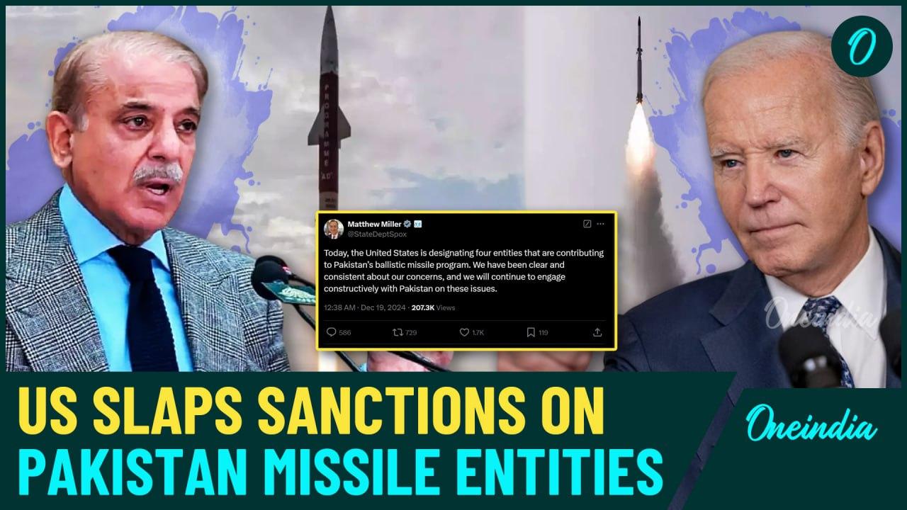 U.S Slaps Sanctions On 4 Pakistan Ballistic Missile Entities, Bans American Business Ties