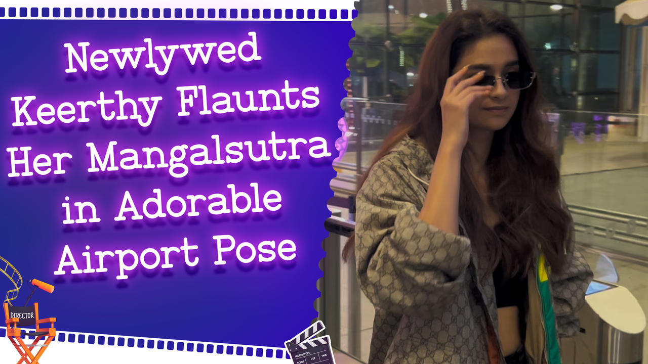 Keerthy Suresh Turns Heads at Mumbai Airport with Her Stylish Travel Look