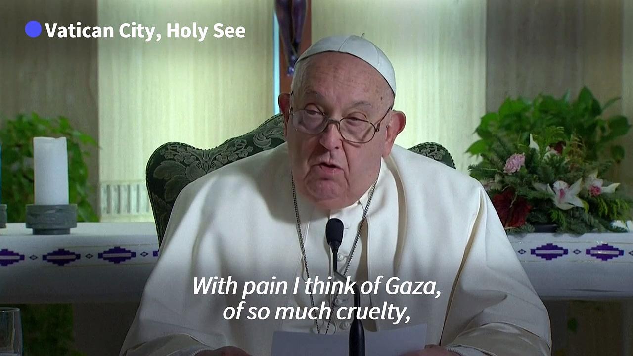 'What cruelty': Pope Francis condemns strikes on Gaza