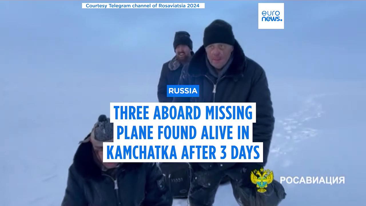 Three found alive in Russia's Kamchatka region three days after plane crash