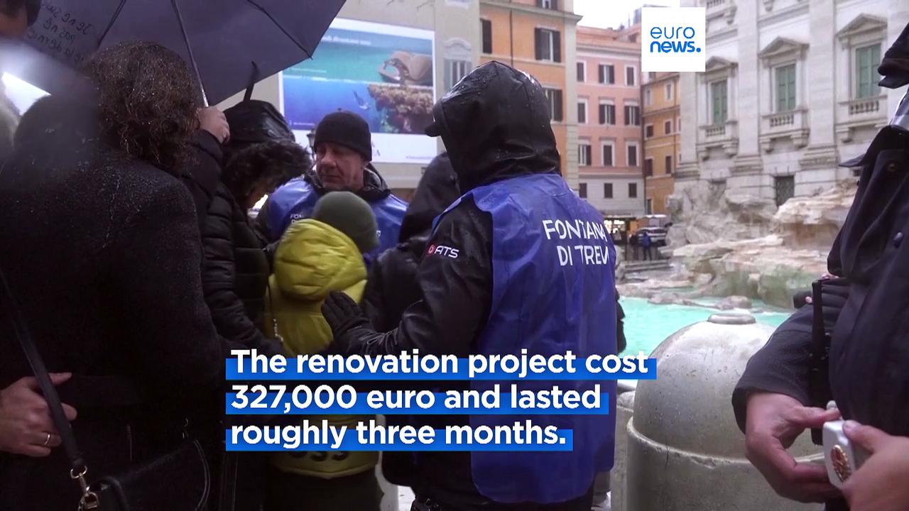 Rome's Trevi Fountain reopens right in time for Vatican's Jubilee