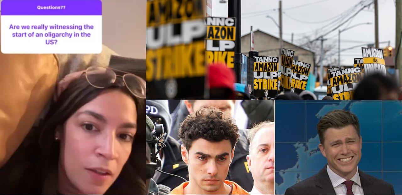 X-MAS Show! Amazon Strike, SNL Crowd Cheer For Luigi, AOC Bullies Elon?, MSNBC/CNN Crash