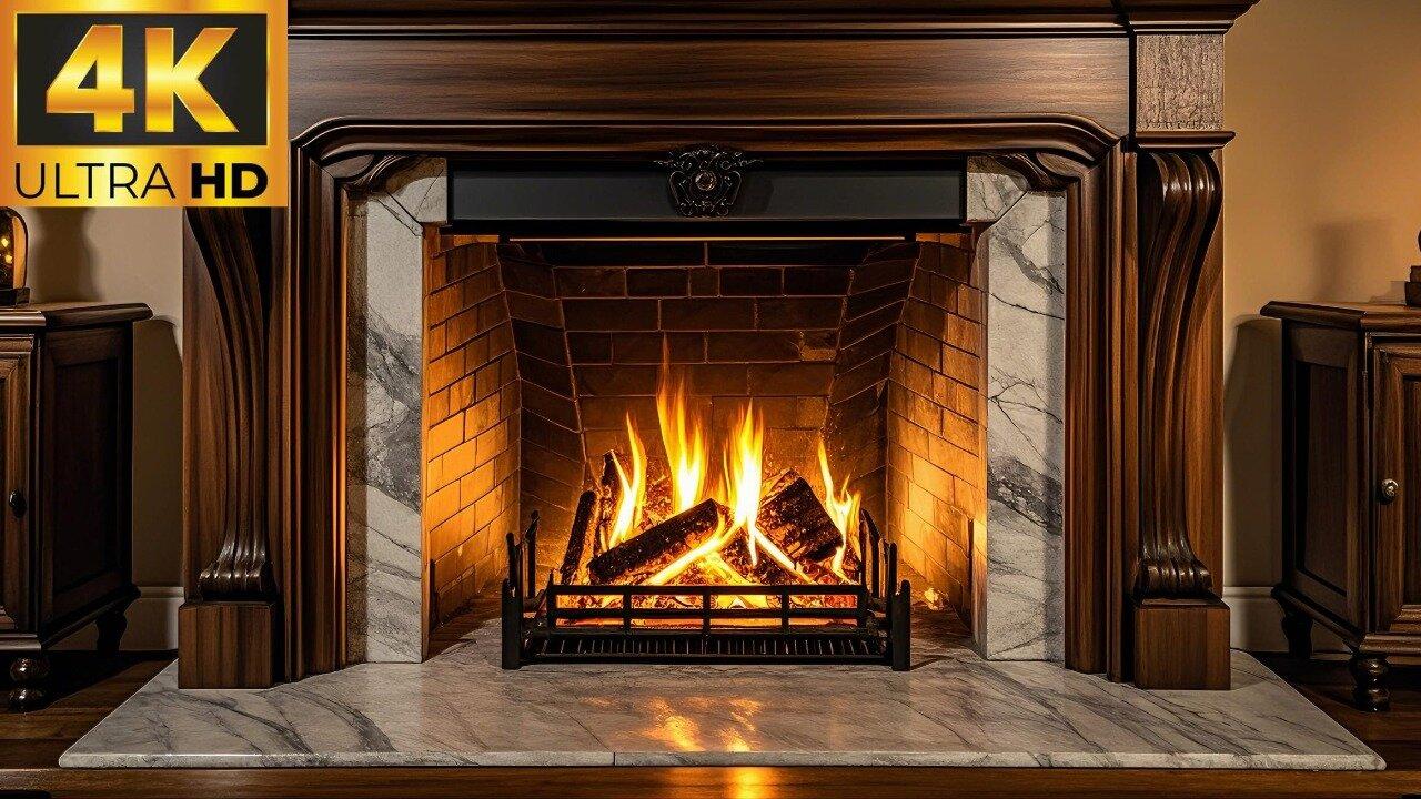 🔥 Cozy Fireplace Ambiance with Burning Logs and Crackling Fire Sounds for Better Sleep & Relaxation