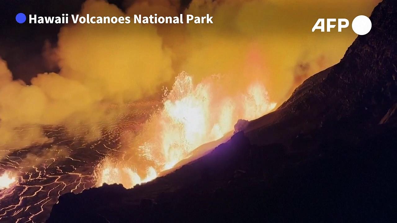 Hawaii's Kilauea volcano erupts, spewing columns of lava