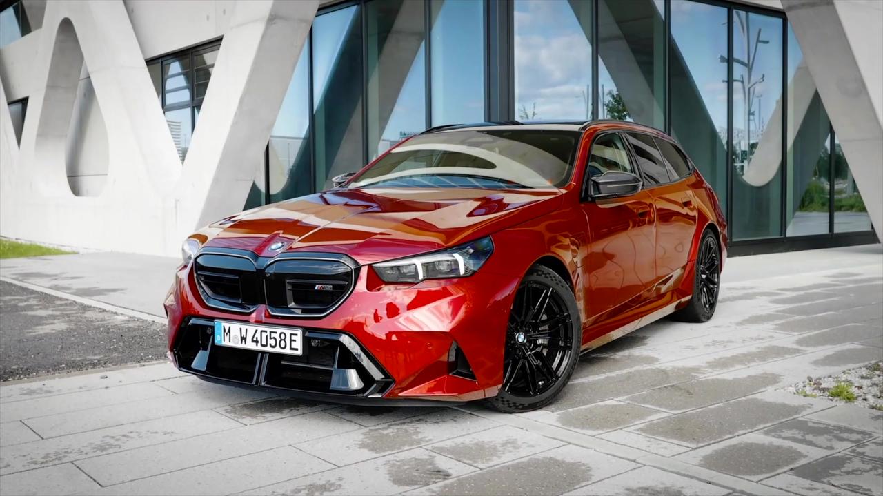 The all-new BMW M5 Touring Exterior Design in Fire Red