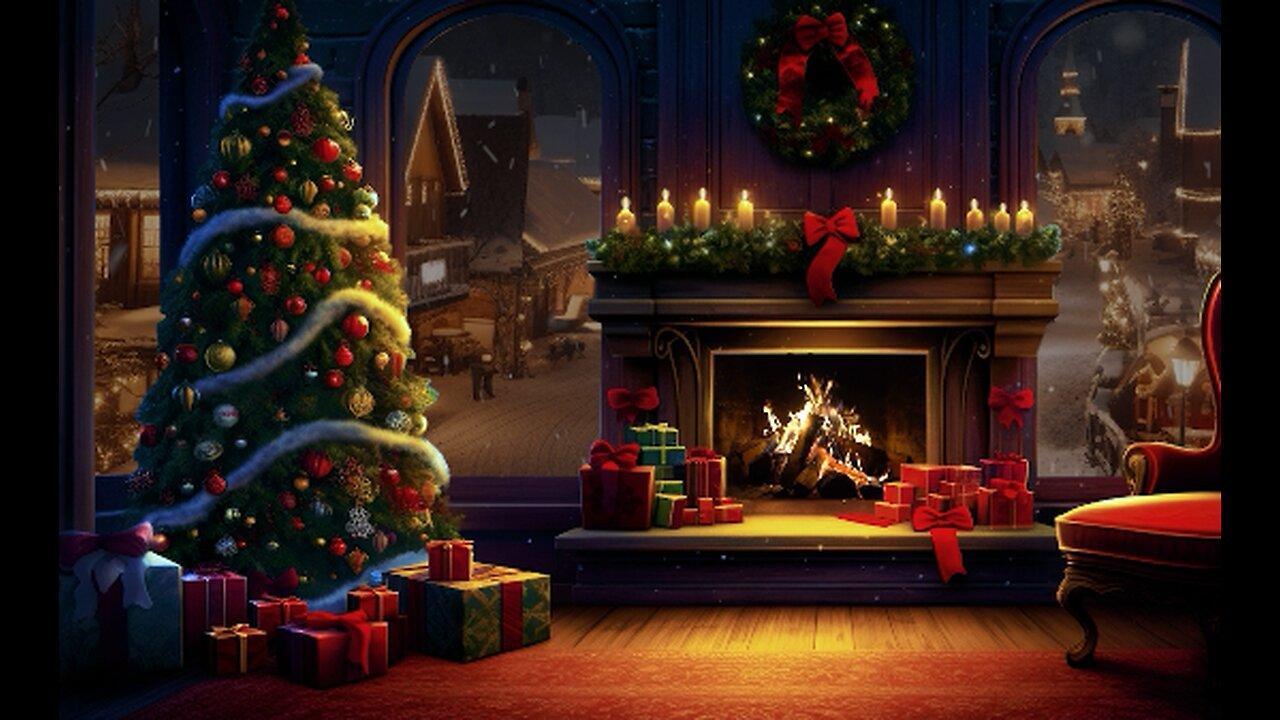 Relaxing Christmas Music ❄ Warm Fireplace Ambience for a Cozy Holiday