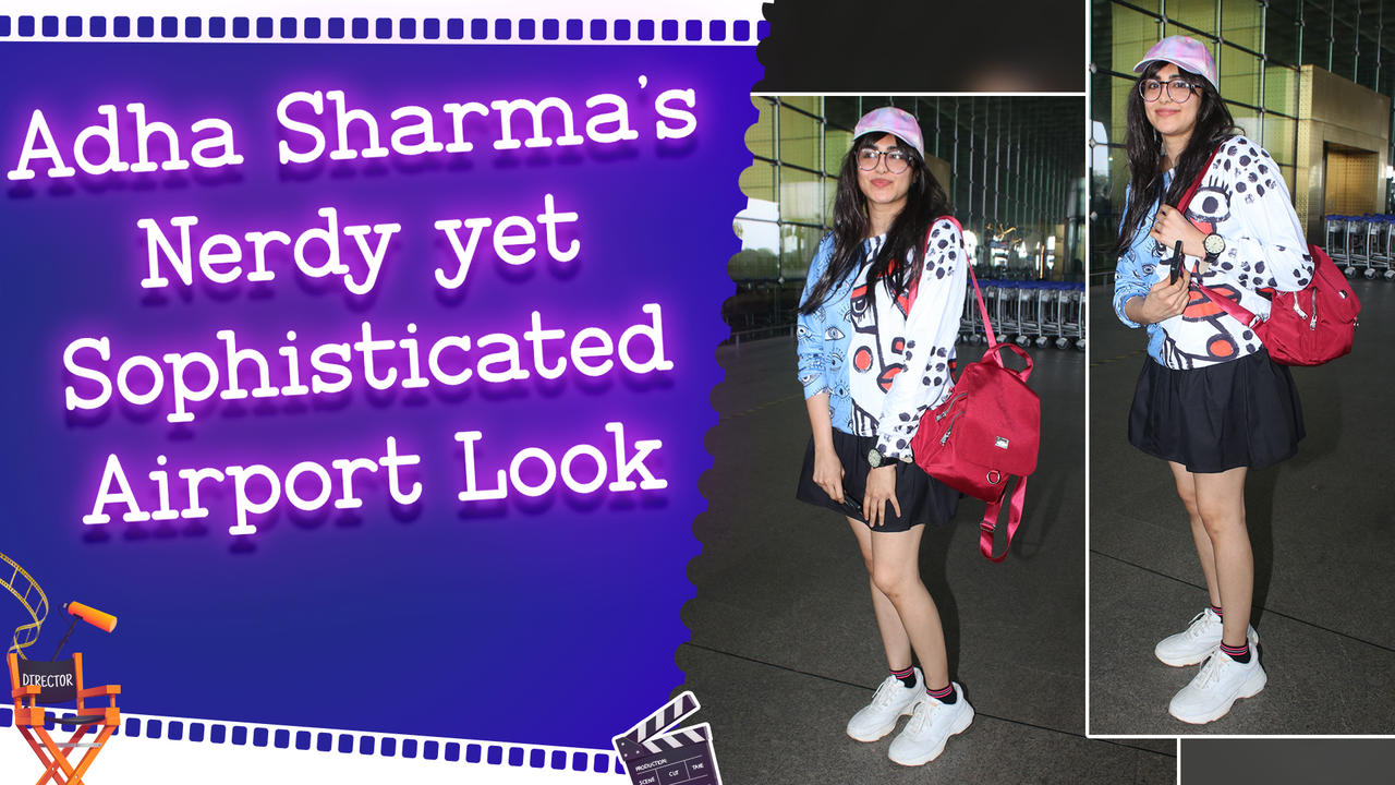 Adha Sharma Spotted At The Mumbai Airport Wearing a Unique And Stylish Sweatshirt