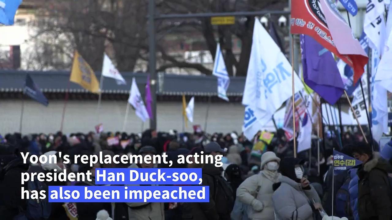 Anti-Yoon protesters gather in Seoul after second S.Korea leader impeached