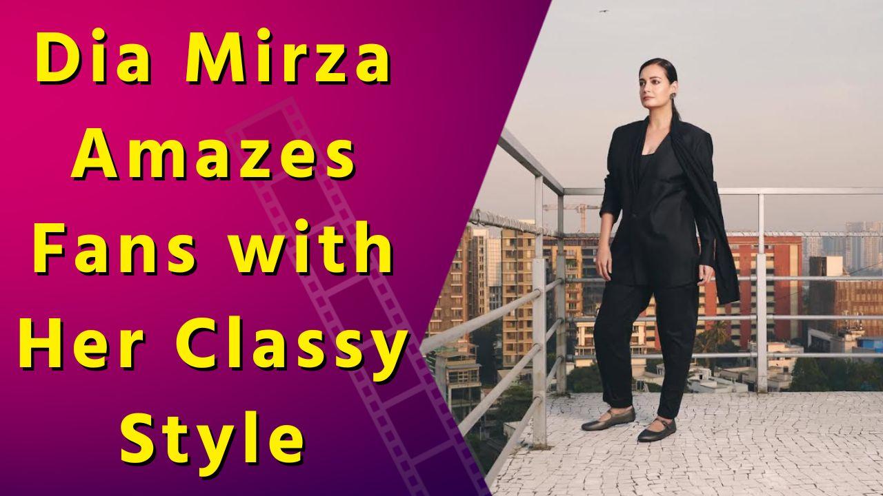 Dia Mirza's Elegant All-Black Outfit Leaves Fans Amazed