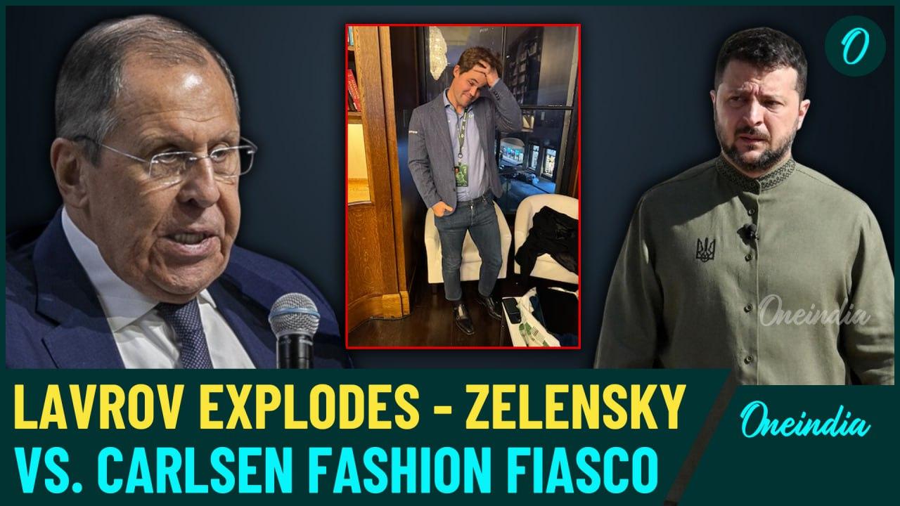 'Kick-out Zelensky for Wearing...': Russian FM Lavrov Reacts to Jeans Ban at Chess Championship