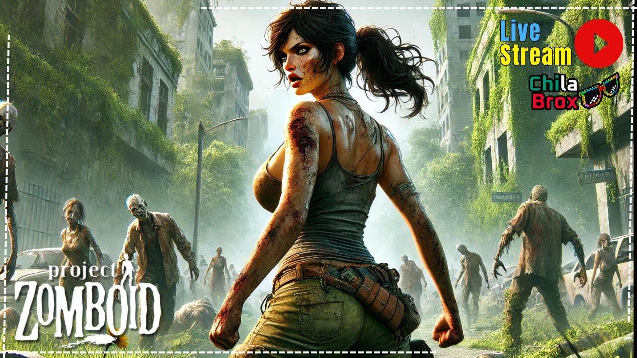 ¡Lara Croft sobrevive 10 años en Project Zomboid! Corredores en Romero's Legacy 🧟🔥