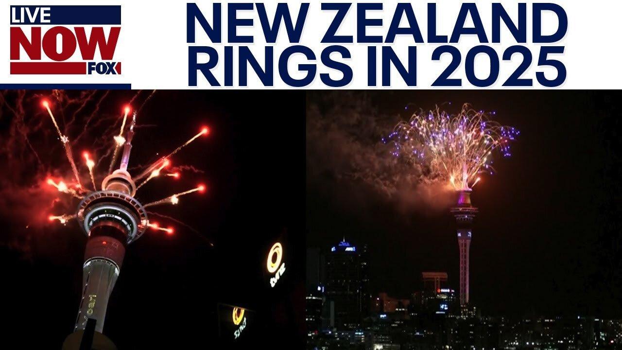 The Dan Bongino Show New Years fireworks: New Zealand rings in 2025 | LiveNOW from rumble