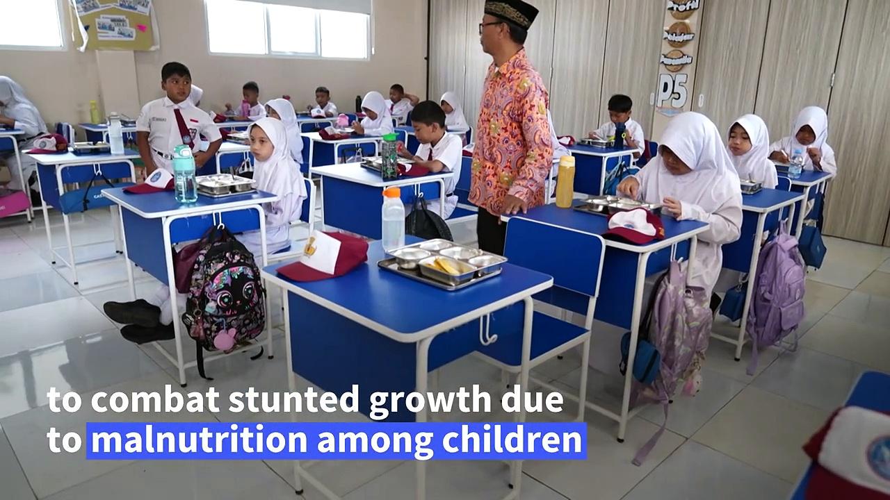 Indonesia launches ambitious free-meal programme to combat stunting