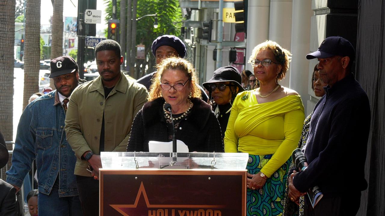 Constanza Romero and Denzel Washington speech at August Wilson's posthumous Hollywood Walk of Fame star ceremony