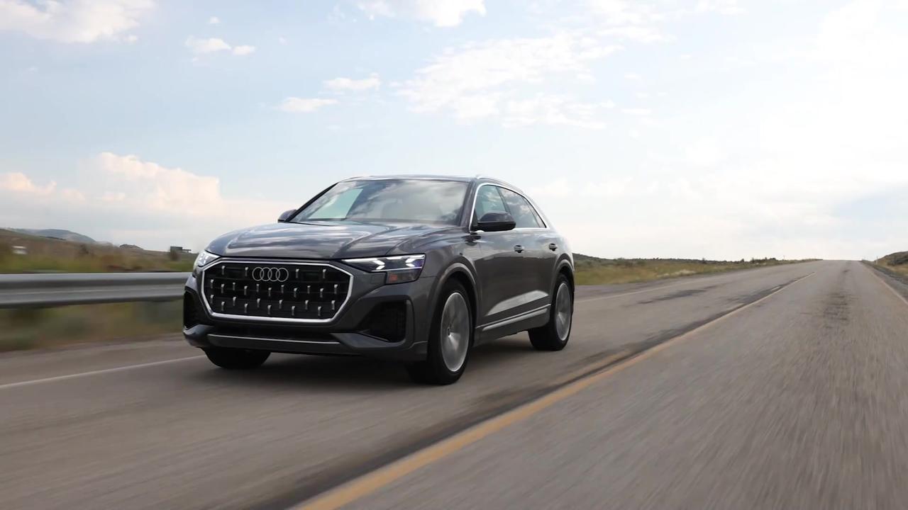 2025 Audi Q8 TFSI in Samurai Grey Metallic Driving Video