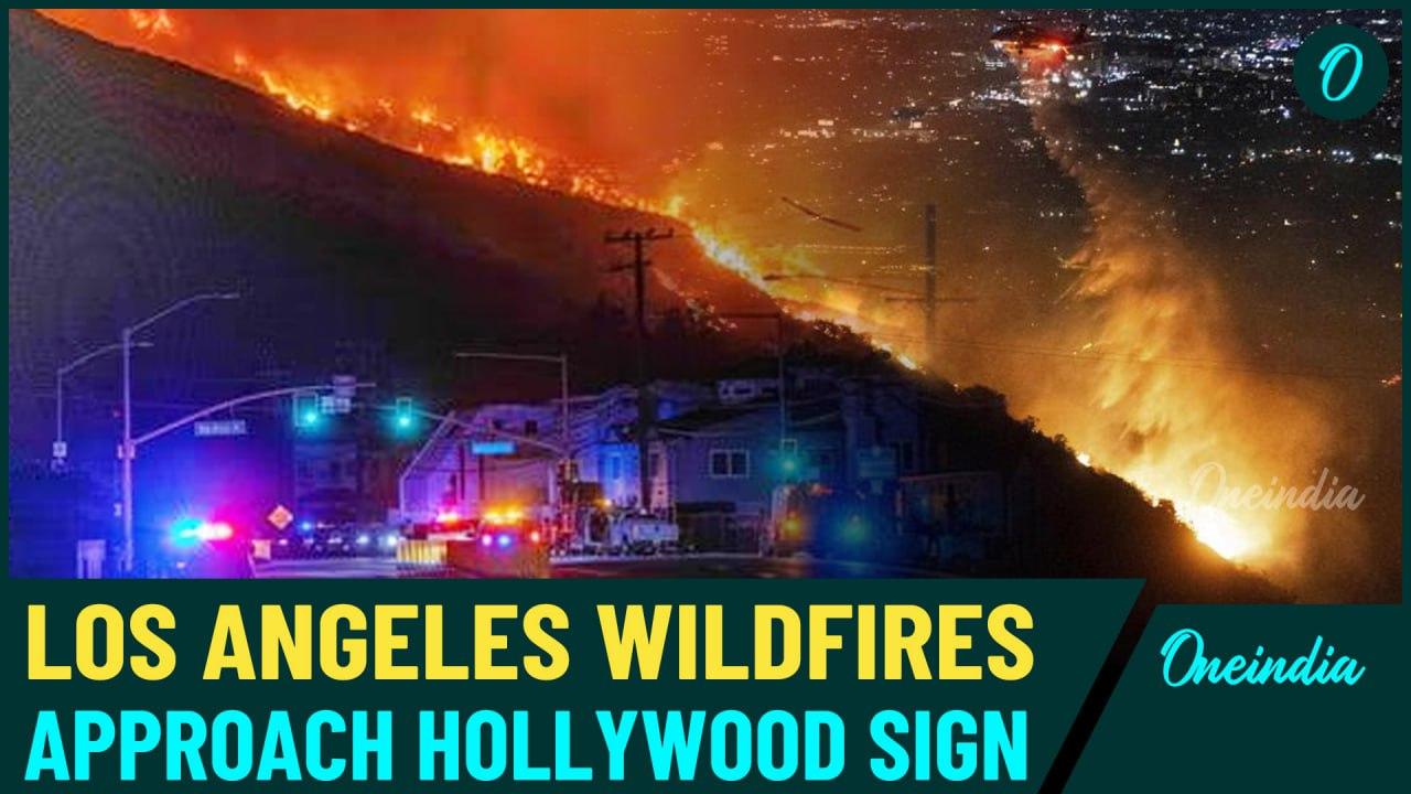 VIDEO: Iconic Hollywood Sign On Verge Of Burning | PACIFIC PALISADES LA Inferno Goes Out of Control