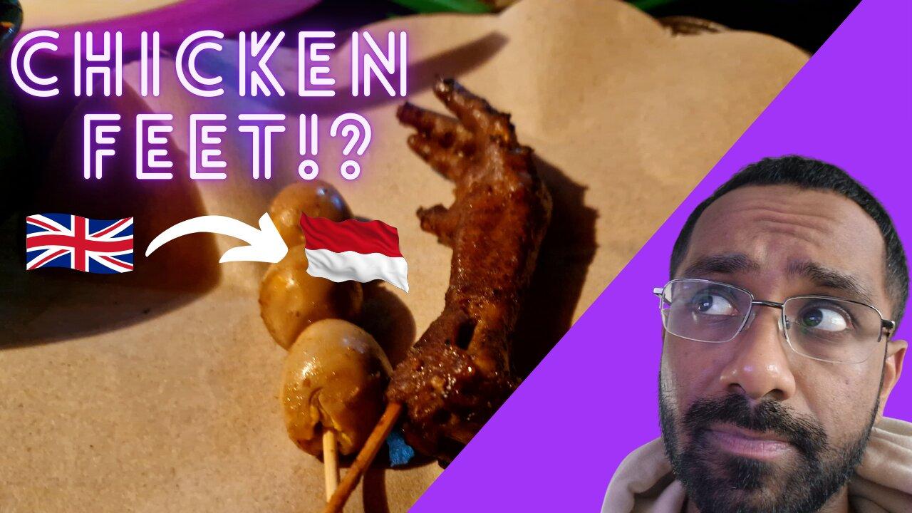 LONDONER trying INDONESIAN CHICKEN FEET SKEWERS FOR THE FIRST TIME