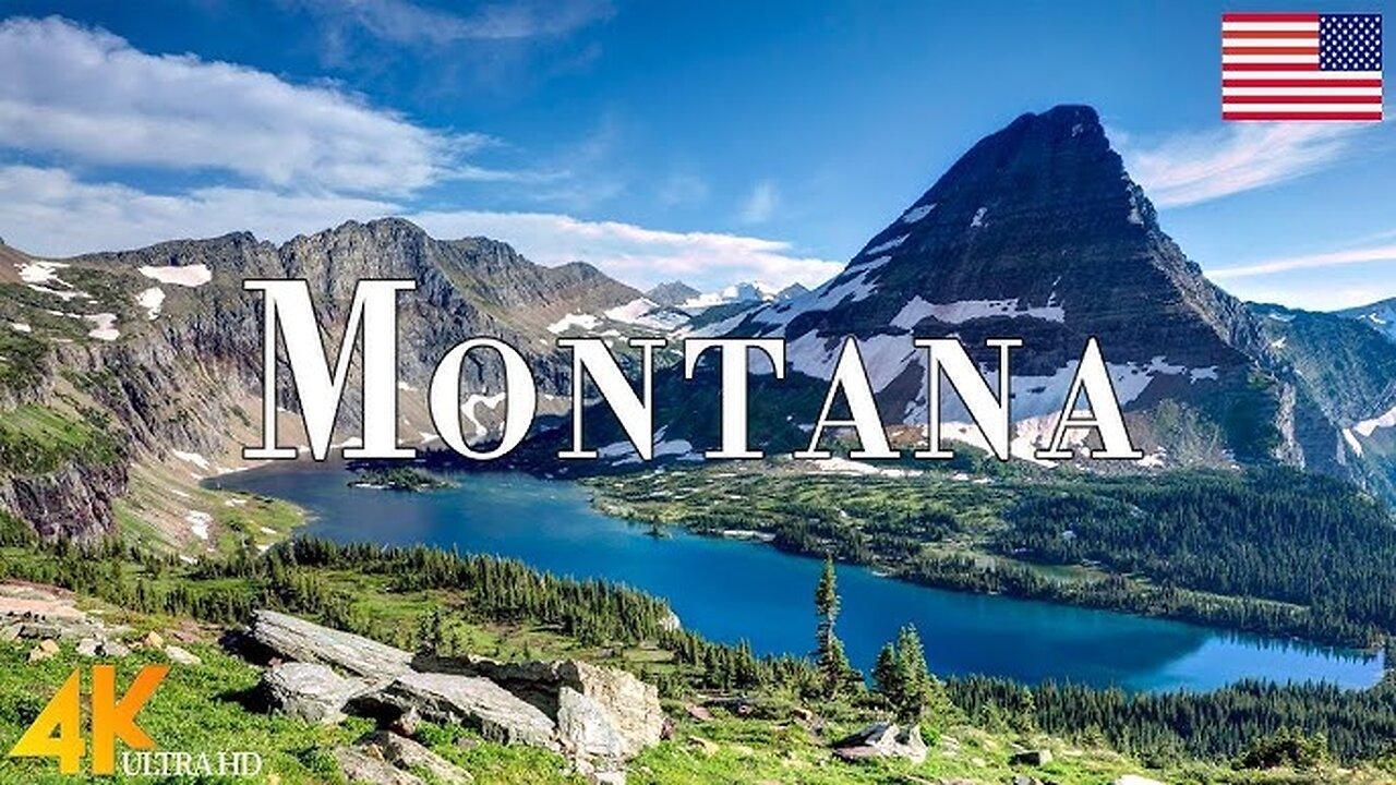 MONTANA (4K Relaxation Film) - Scenic Drives in Montana Nature at Every Turn - 4K Nature Video 24h