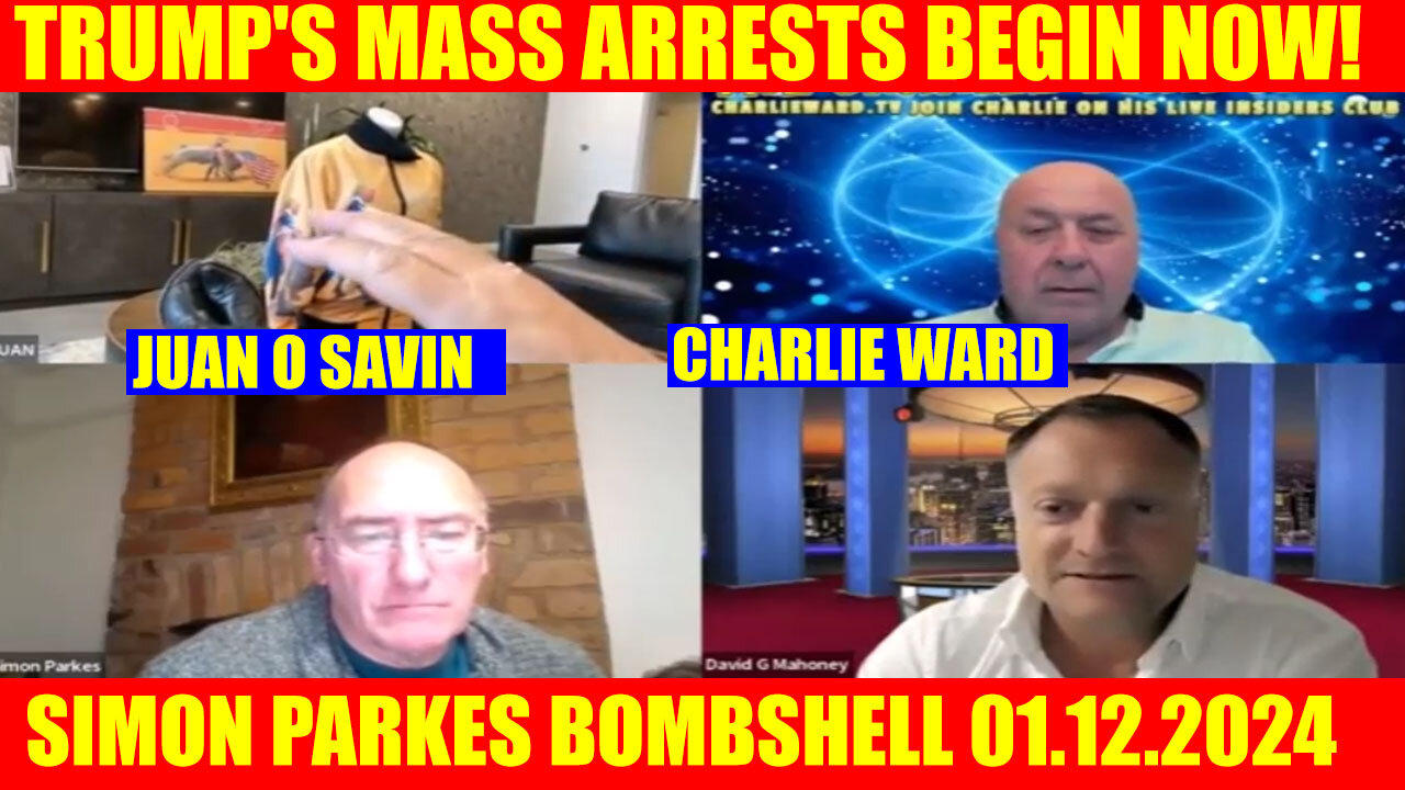 Juan O Savin, Simon Parkes , Charlie Ward, Kerry Cassidy, Derek Johnson, Michael jaco Bombshell