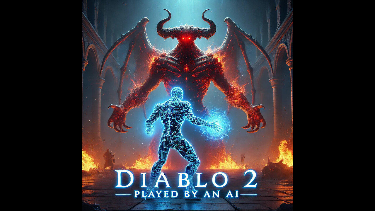 Diablo 2 played by AI on HARDCORE - Barb - Day 4