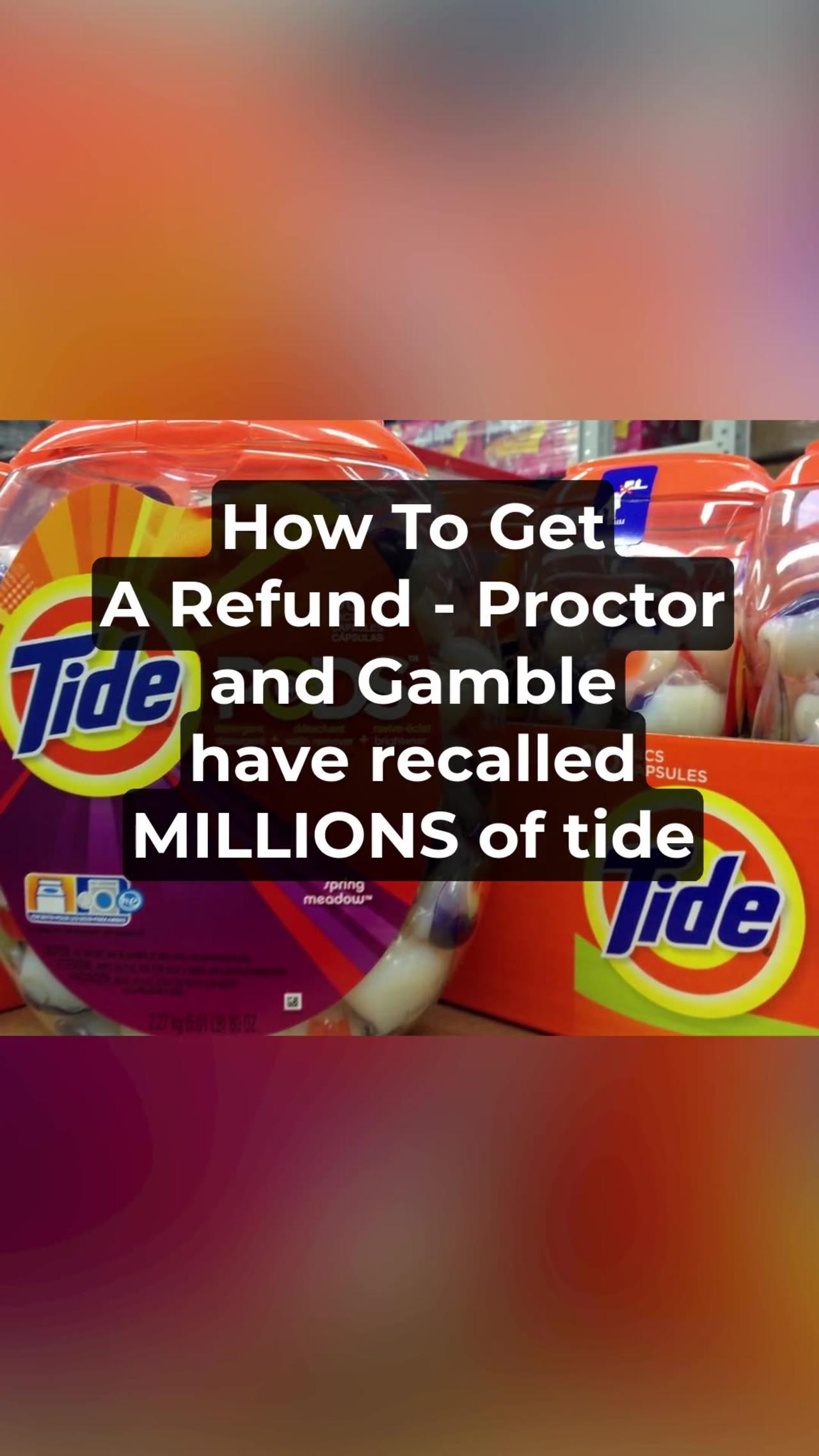 P&G Recalls 8.2 Million Tide Pods