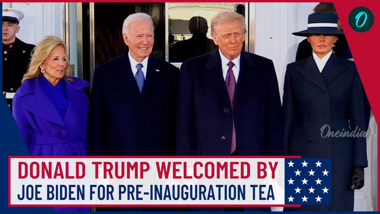 Donald Trump, Melania Welcomed by Joe Biden and Jill Biden at White House | Trump Inauguration 2025