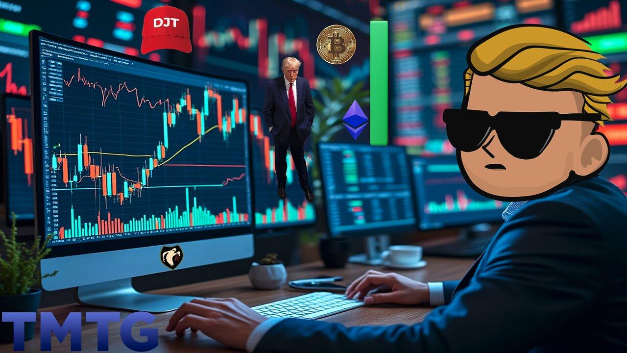 DJT STOCK CHARTS LIVE RUM BTC ETH XRP XLM GOLD SILVER