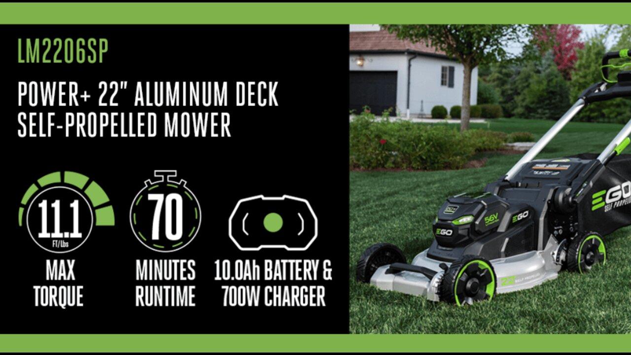 EGO LM2200SP 22-Inch Aluminum Deck Select Cut Self-Propelled Lawn Mower