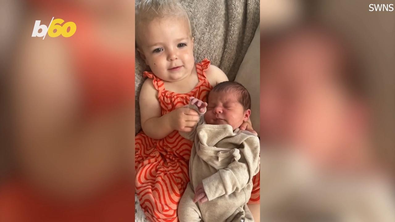 Could This Be The Best Reaction to a Newborn Baby Sister Ever?!