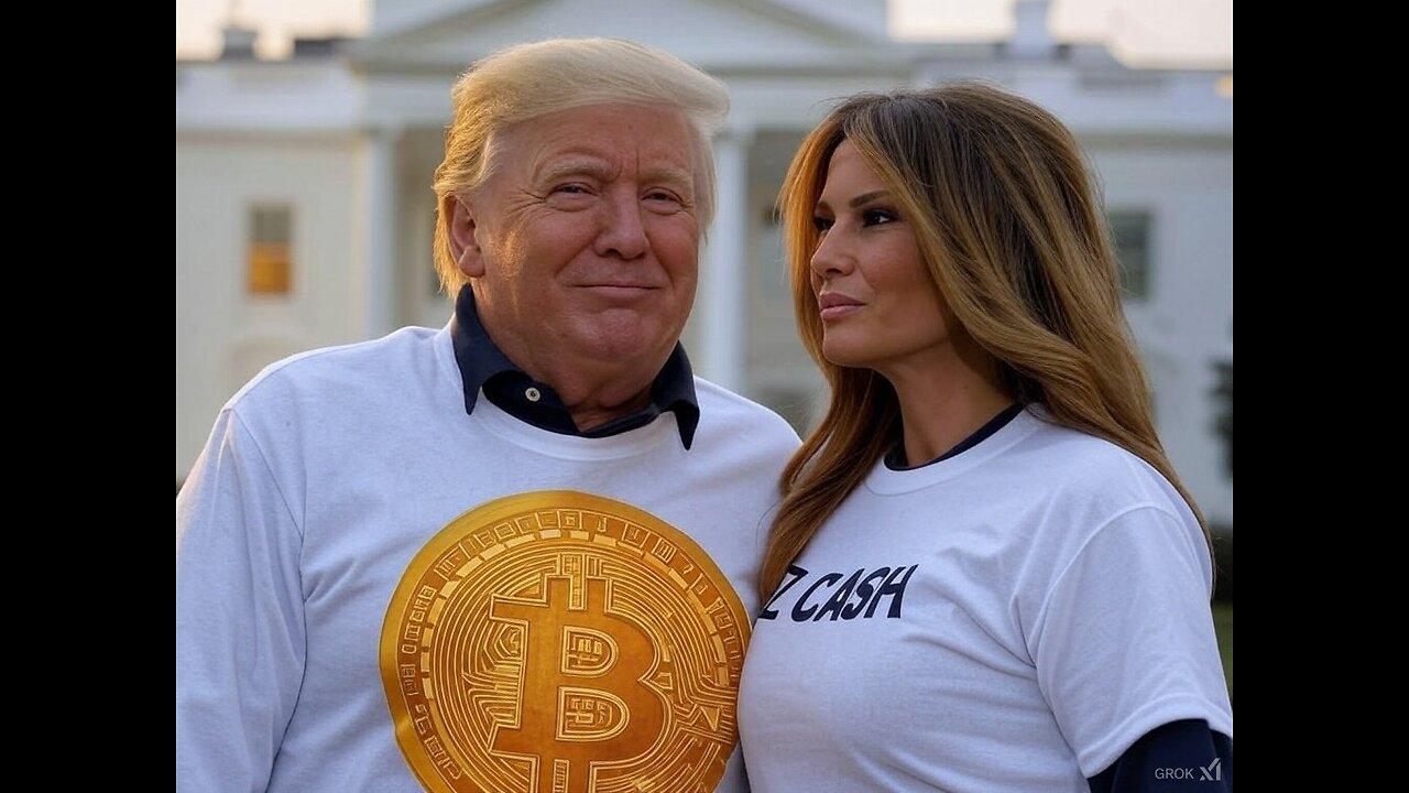 AMERICAN CRYPTO - TRUMP & MELANIA COINS - BITCOIN & ZCASH - USA MADE - LIVE PRICE ACTION