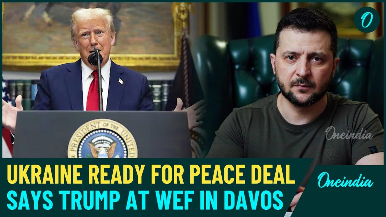 At Davos, Trump claimed Ukraine is prepared for peace talks but emphasized that Russia must act