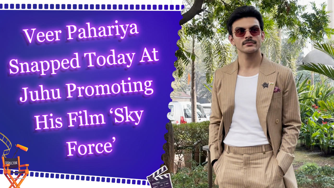 Veer Pahariya Snapped Today At Juhu Promoting His Film ‘Sky Force’