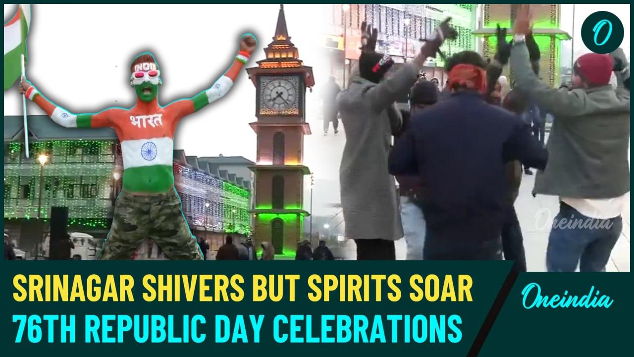 Republic Day 2025: People Brave the Chill at Srinagar’s Lal Chowk, Grand Celebrations Take Place