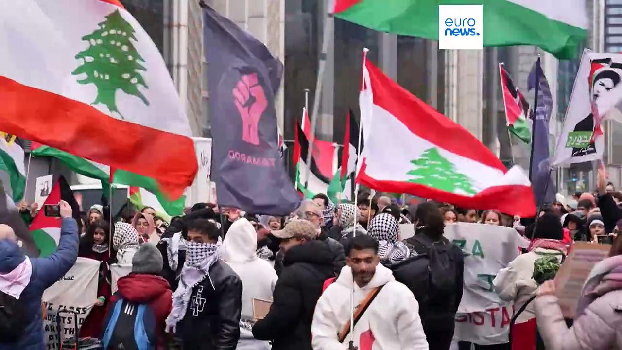 Thousands march on streets of Brussels demanding permanent ceasefire in Gaza