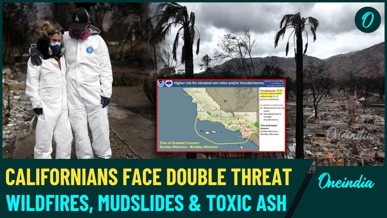 California’s Wildfire Aftermath Takes Deadly Turn: Mudslides & Toxic Ash Threaten Fire-Ravaged Areas