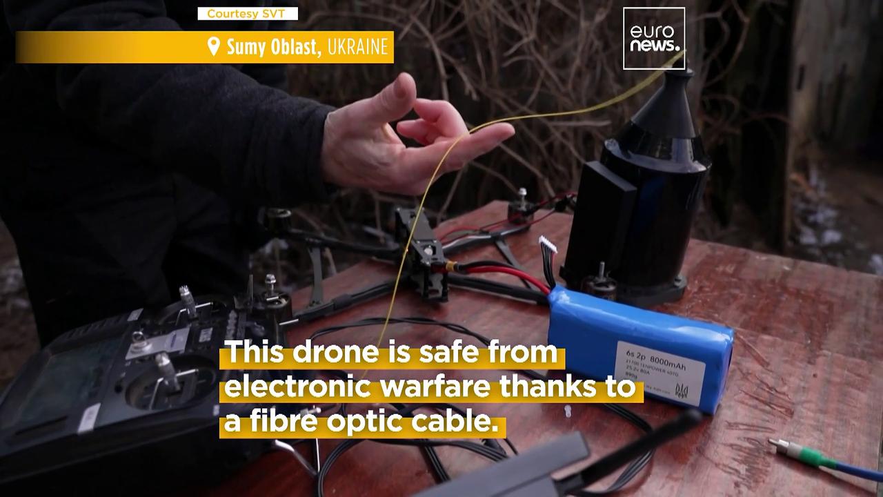 This Ukrainian drone is safe from electronic warfare thanks to fibre-optic cables