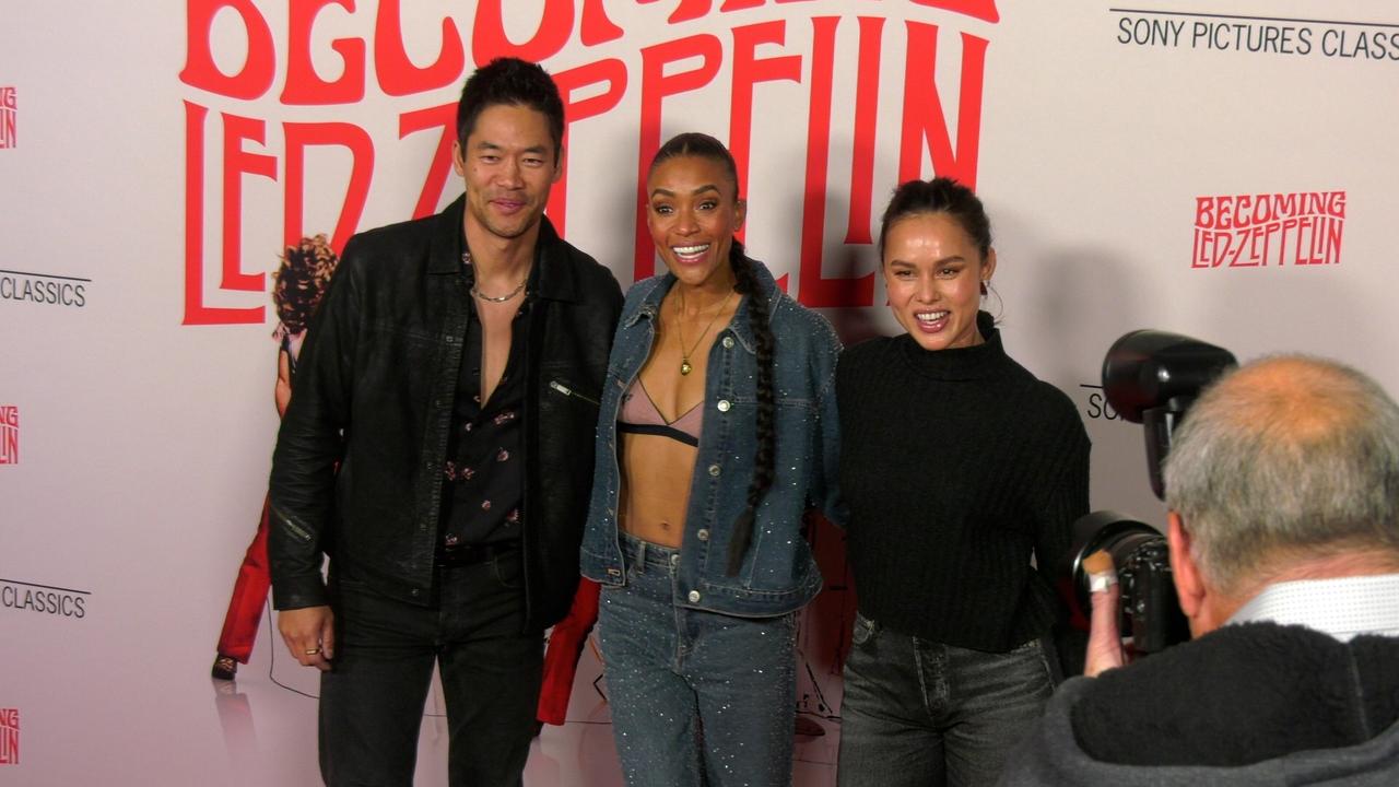 David Lim, Annie Ilonzeh, and Anna Enger Ritch 'Becoming Led Zeppelin' Los Angeles Premiere Red Carpet