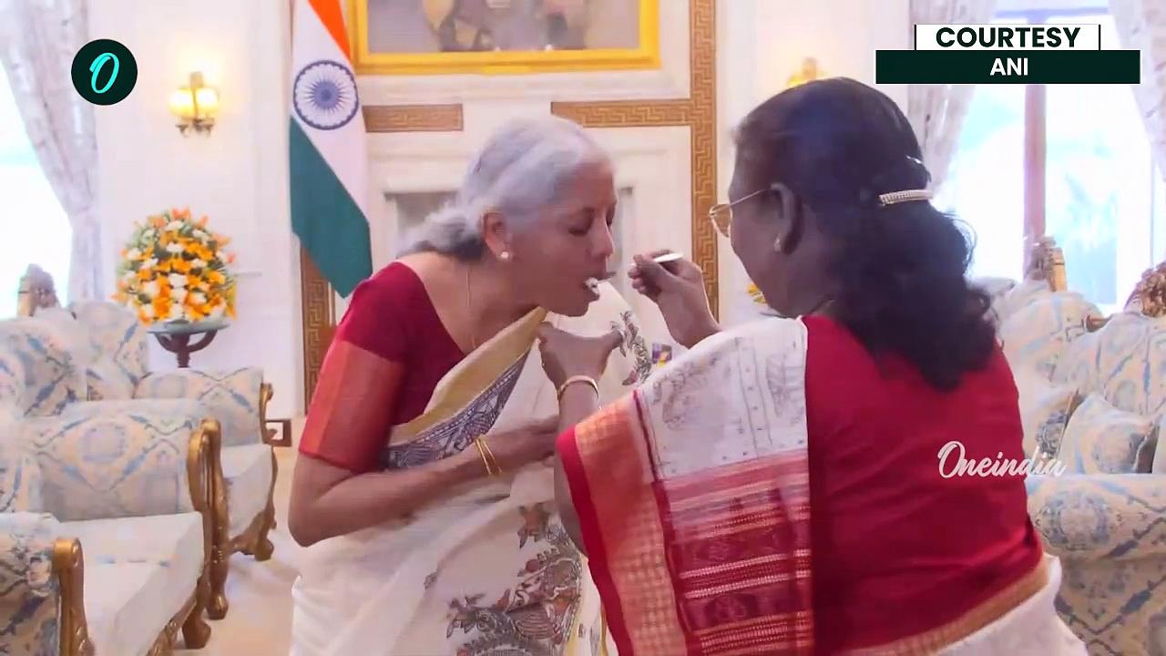 Union Budget 2025: President Murmu offers ‘Dahi-Cheeni’ to FM Sitharaman ahead of Budget