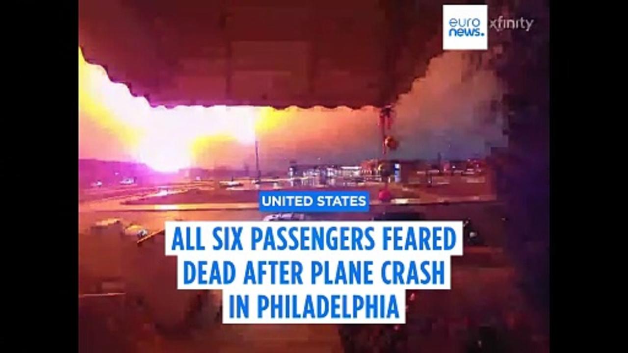 Medevac plane with six on board crashes in Philadelphia, number of fatalities unknown